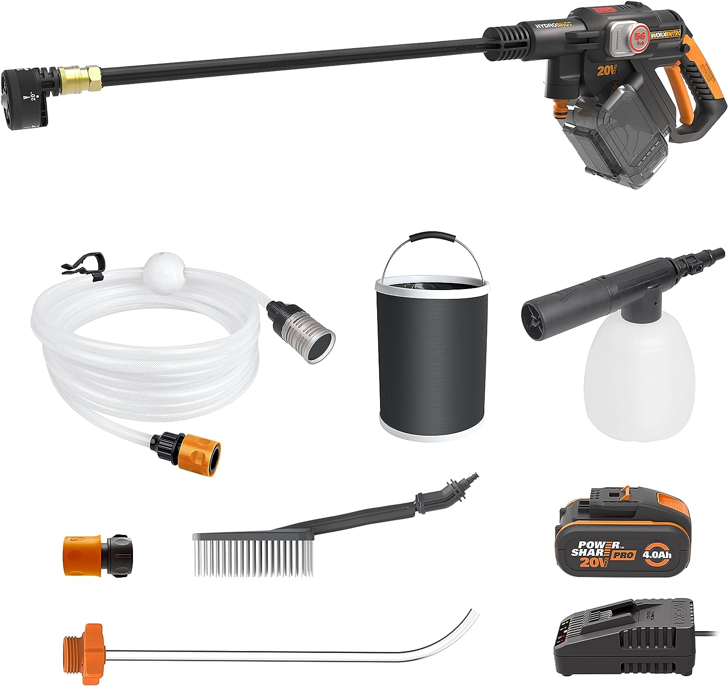 WORX Nitro Batteriebetrieben 18V(20V MAX) Hydroshot Akku Hochdruckreiniger WG633E.1 WORX Nitro Batteriebetrieben 18V(20V MAX) Hydroshot Akku Hochdruckreiniger WG633E.1