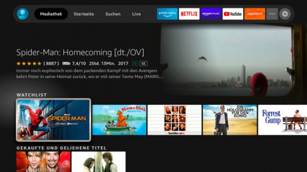 Amazon Fire TV: Die neue Benutzeroberfläche ausprobiert Amazon Fire TV: Die neue Benutzeroberfläche ausprobiert