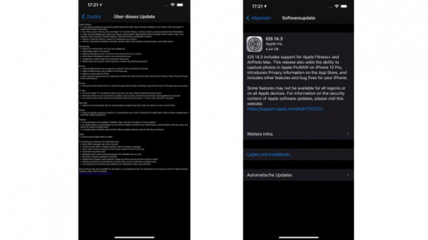 iOS 14.3 Update: Neue Funktionen, Geräte, Relase iOS 14.3 Update: Neue Funktionen, Geräte, Relase