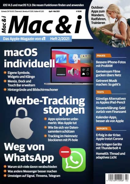 
    Mac & i Heft 2/2021 jetzt im Handel
  
