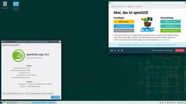 openSUSE Leap 15.3: SLE-Kompatibilität, Podman & vorsichtige Software-Updates
   
    openSUSE Leap 15.3: SLE-Kompatibilität, Podman & vorsichtige Software-Updates